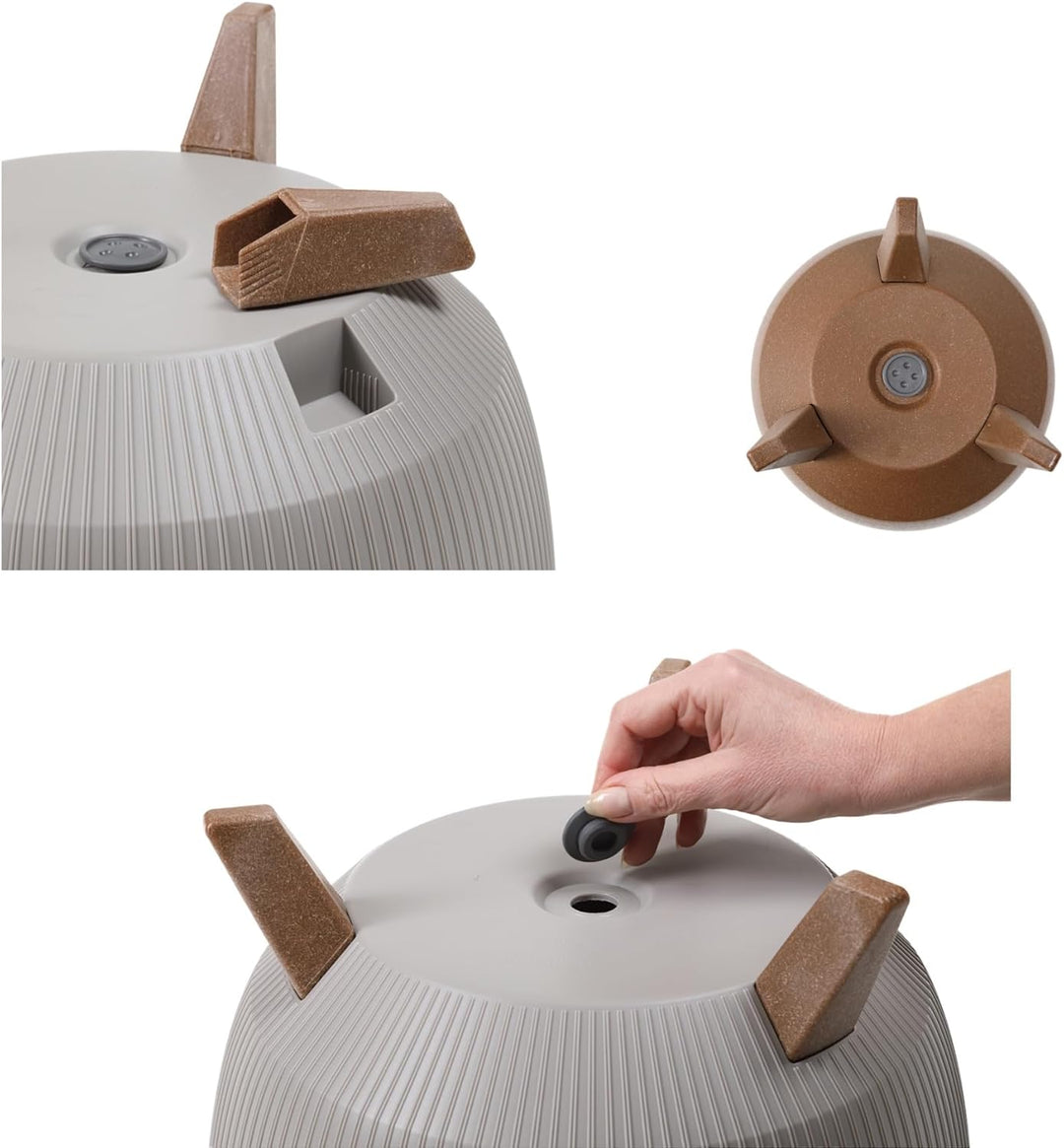 MELTOM Blumentopf Schale mit Füssen Einsatz Kräutertopf Übertopf Pflanzschale Eco Recycled (Baumwoll