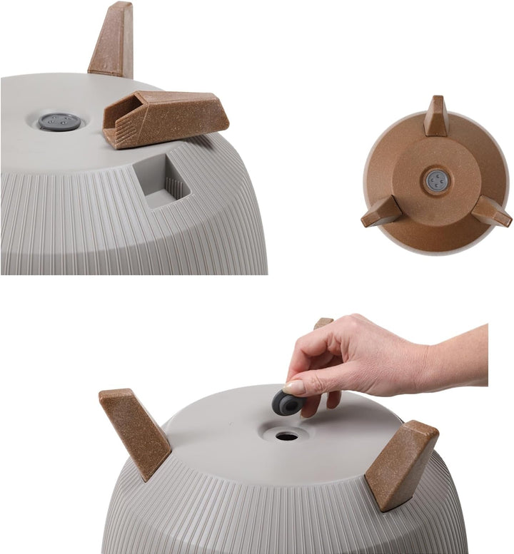 MELTOM Blumentopf Schale mit Füssen Einsatz Kräutertopf Übertopf Pflanzschale Eco Recycled (Baumwoll