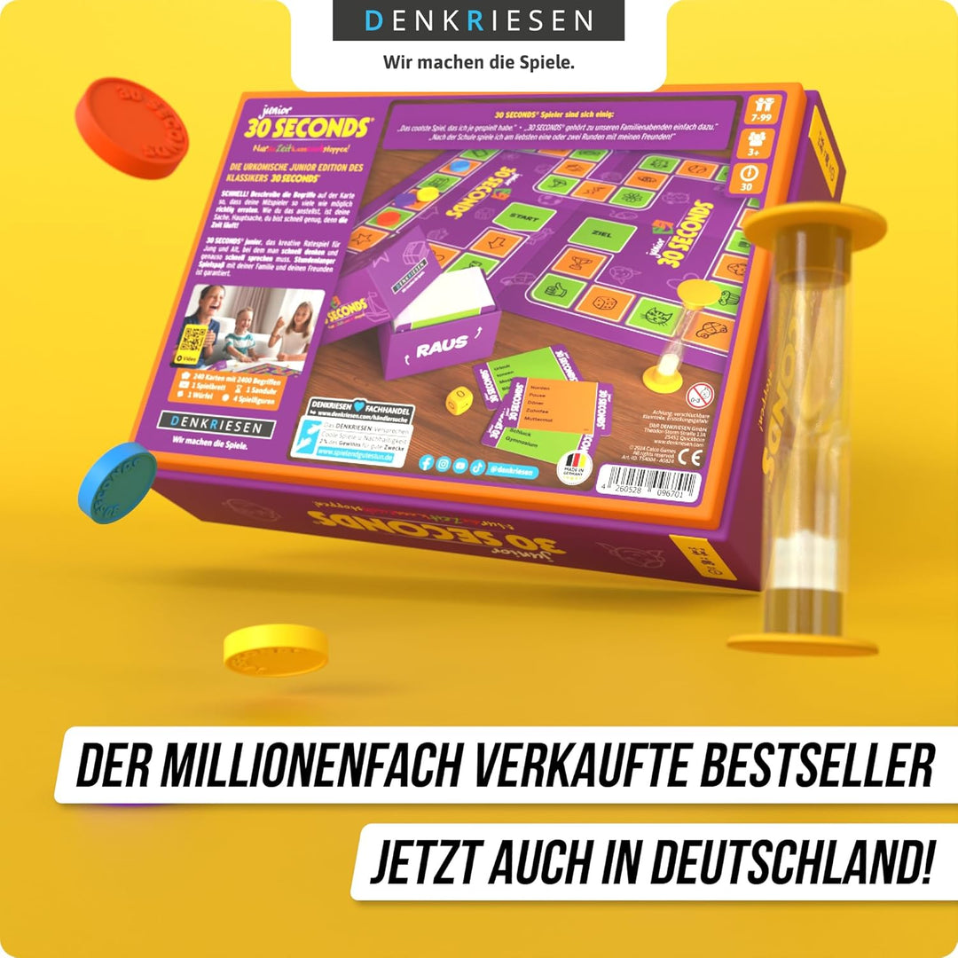 DENKRIESEN – 30 Seconds® Junior | Partyspiel für Kinder & Familie ab 7 Jahren | 2400 Begriffe | 3+ S