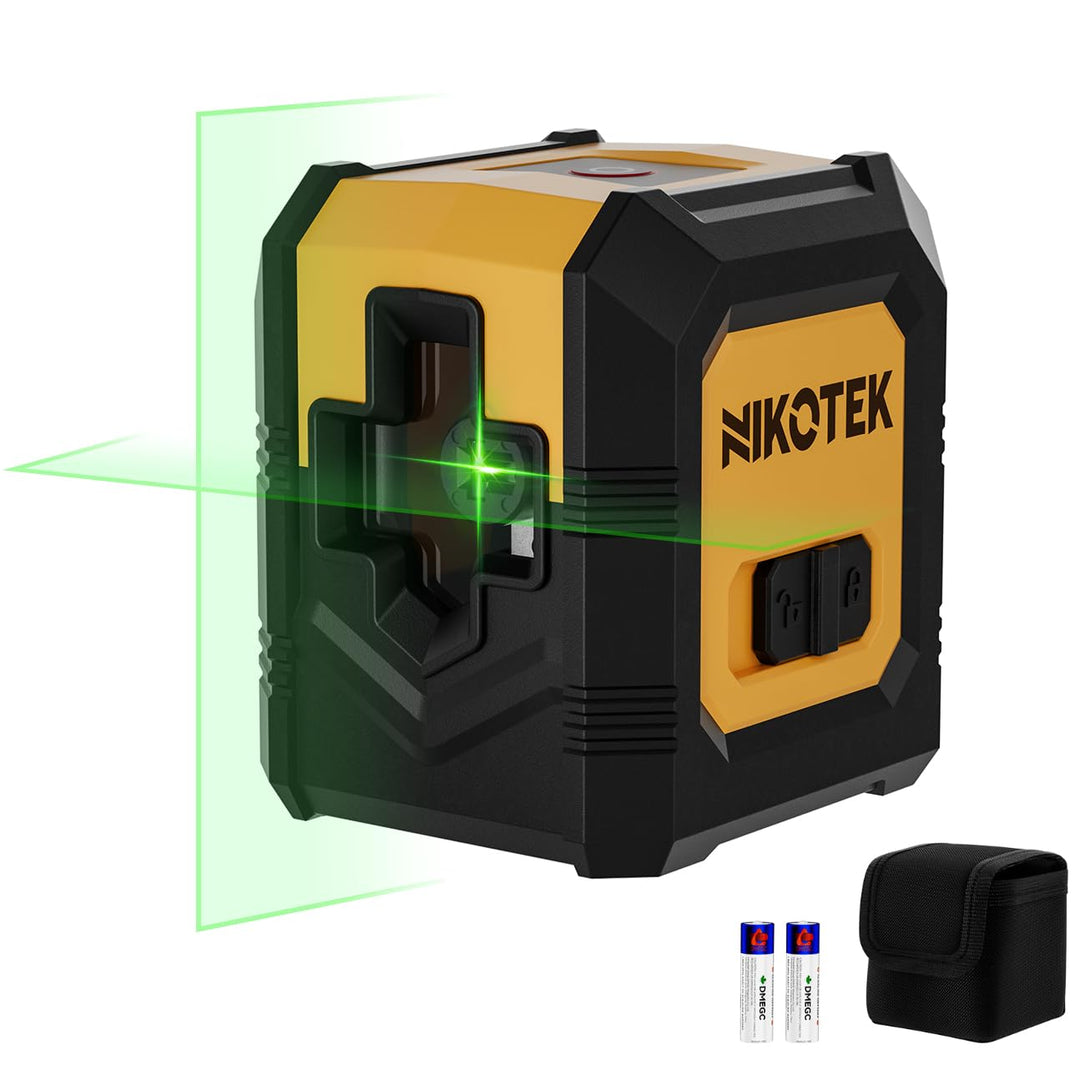Kreuzlinienlaser, NIKOTEK Laser Wasserwaage (Vertikale/Horizontale Grün Laser, Arbeitsbereich: 15 m,