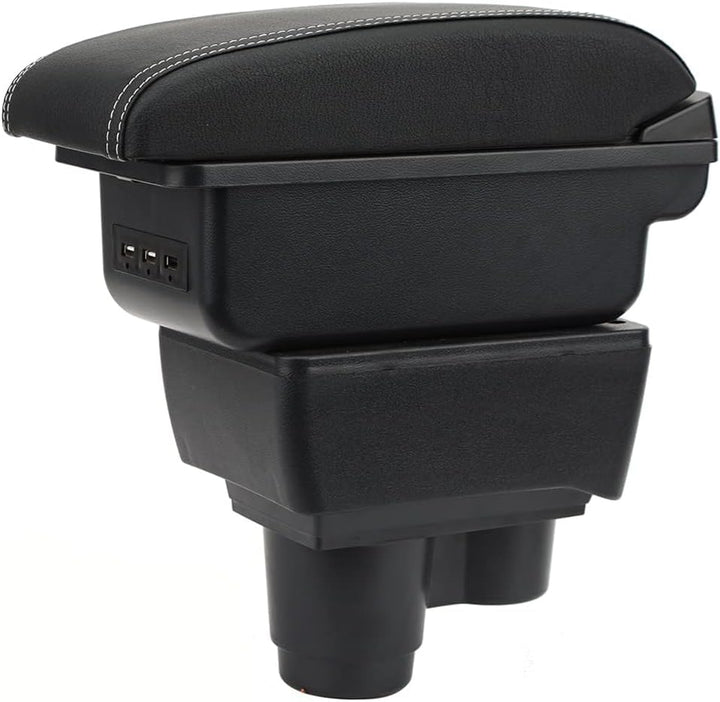 Armlehne kompatibel mit Renault Duster 2019-2023 Doppelschicht Mittelkonsole Grosse Aufbewahrungsbox