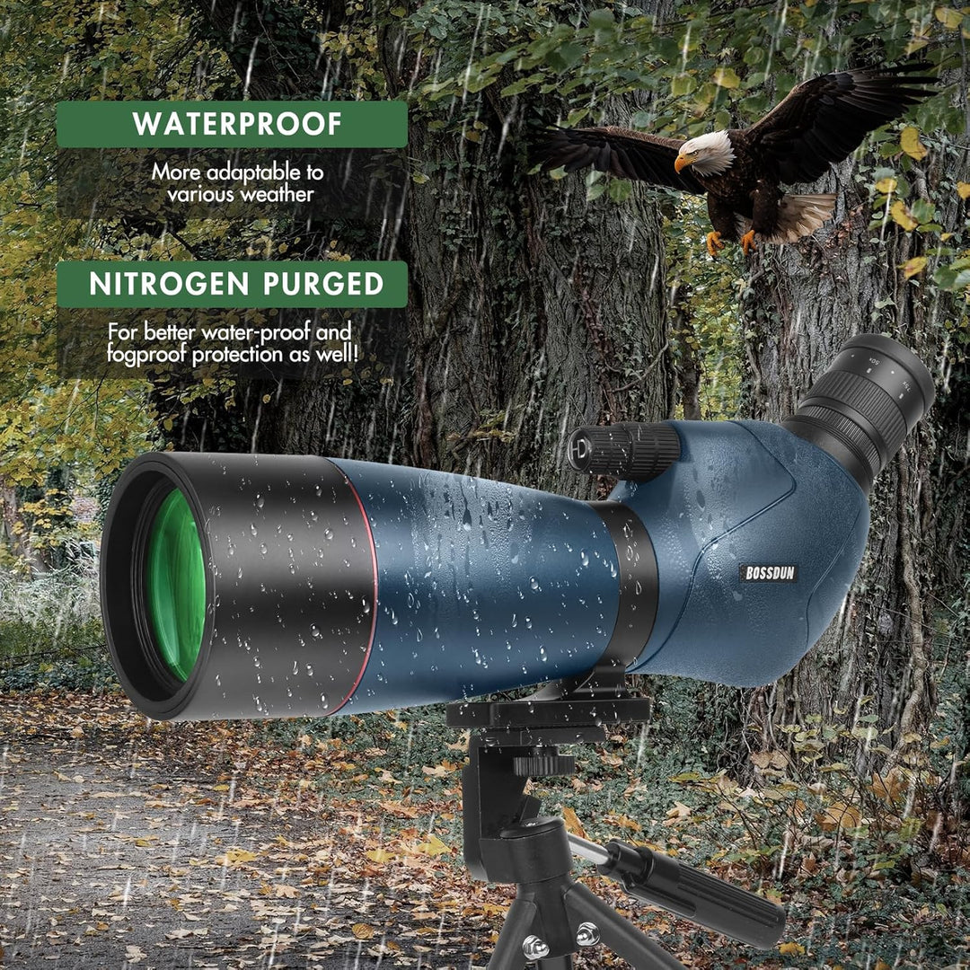 25-75X70 Spektiv für Zielschiessen - HD Spektiv mit Stativ Tragetasche & Smartphone Halterung - BAK4