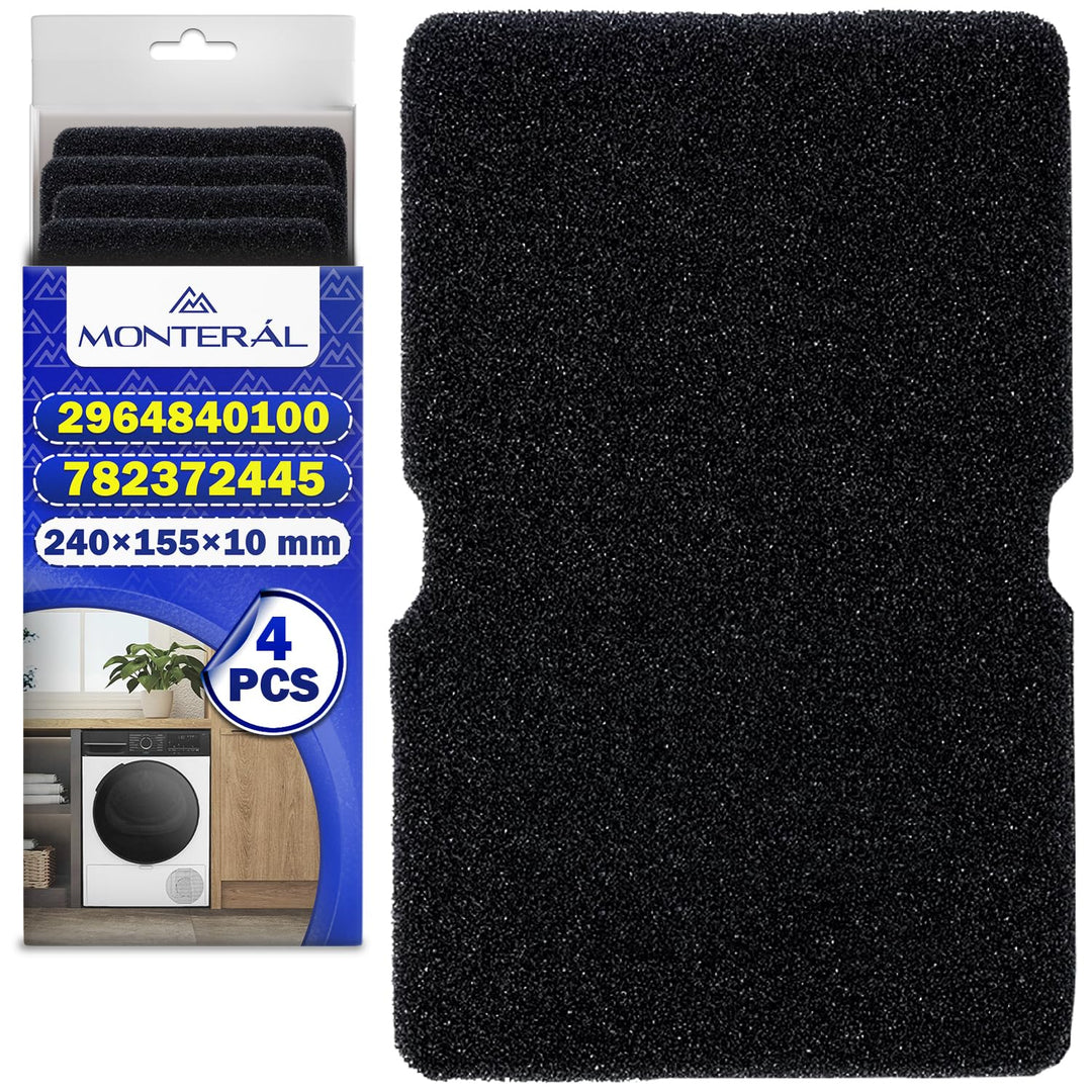 4 Stück Trockner Filter 240x155x10 mm mit dem Originalcode 2964840100 2964840200 für Beko für Grundi