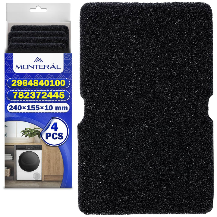 4 Stück Trockner Filter 240x155x10 mm mit dem Originalcode 2964840100 2964840200 für Beko für Grundi