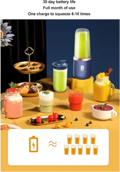 Focket 300ML Portable Blender mit Flasche, USB wiederaufladbare Entsafter Cup Mini Blender Mixer für