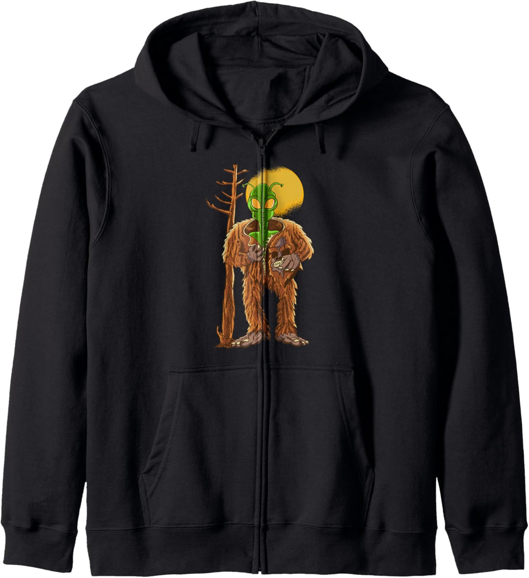 Alien In A Sasquatch Kostüm - Bigfoot Kostüm Yeti Kapuzenjacke