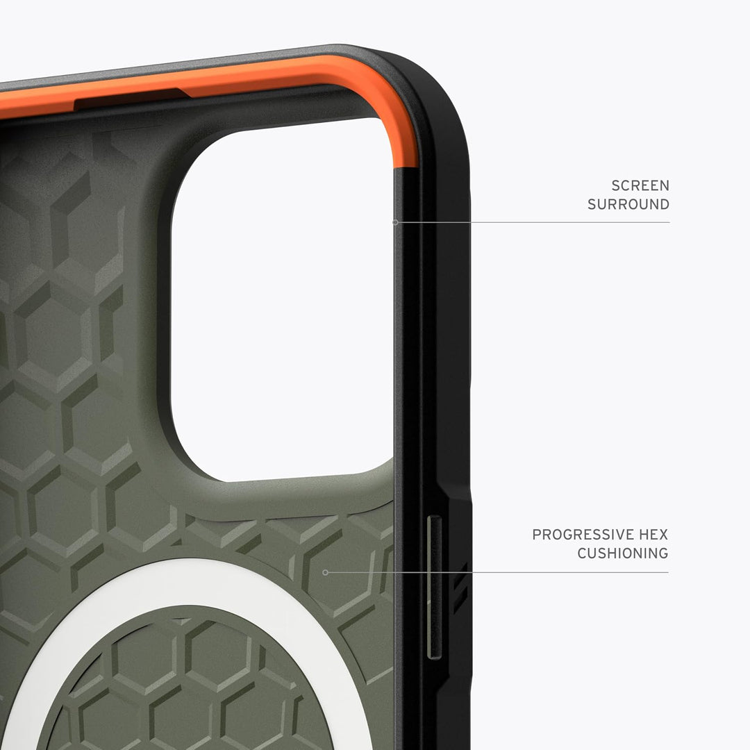 URBAN ARMOR GEAR Civilian Case kompatibel mit Apple iPhone 15 Pro Max Hülle [Wireless Charging/Magne