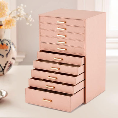 Mondeer Extra Grosse Schmuckschatulle, Schmuckschatulle Organizer für Halskette Ohrringe Armbänder R