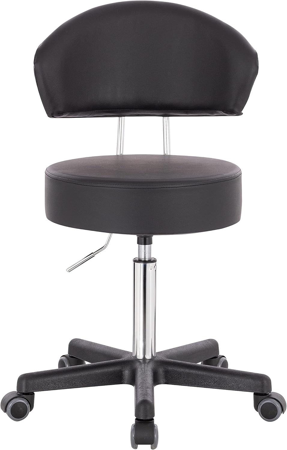 1stuff® XL Profi Rollhocker höhenverstellbar mit breiter Rücken-Lehne - 40 cm Sitzbreite - Sitzhöhe