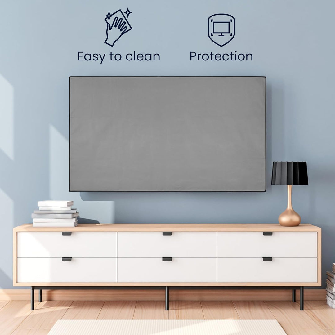 kwmobile 75" TV Abdeckung Indoor - Fernseher Hülle Bildschirmschutz Abdeckung - TV Bildschirm Staubs
