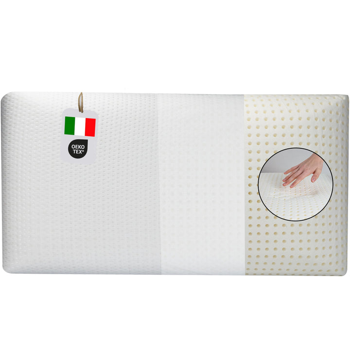 Supply24 since 2004 Orthopädisches 80x40 cm Gelschaum Kopfkissen – Made in Italy | Atmungsaktiv mit