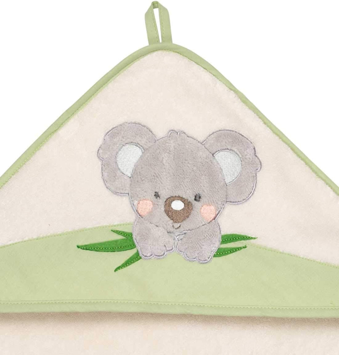 Morgenstern Kinder Kapuzenhandtuch 100x100 Koala grün, Grün