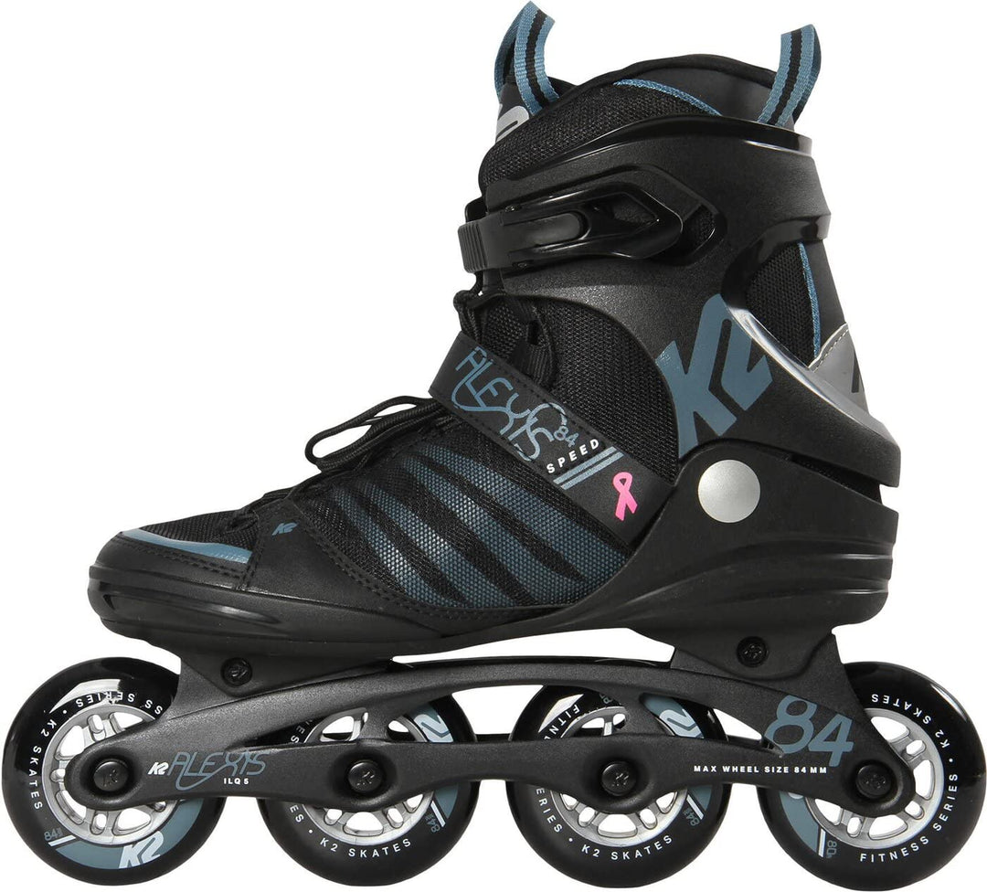 K2 Skates Damen Inline Skates ALEXIS 84 SPEED ALU, black - steel blue, 30D0270 black - steel blue EU