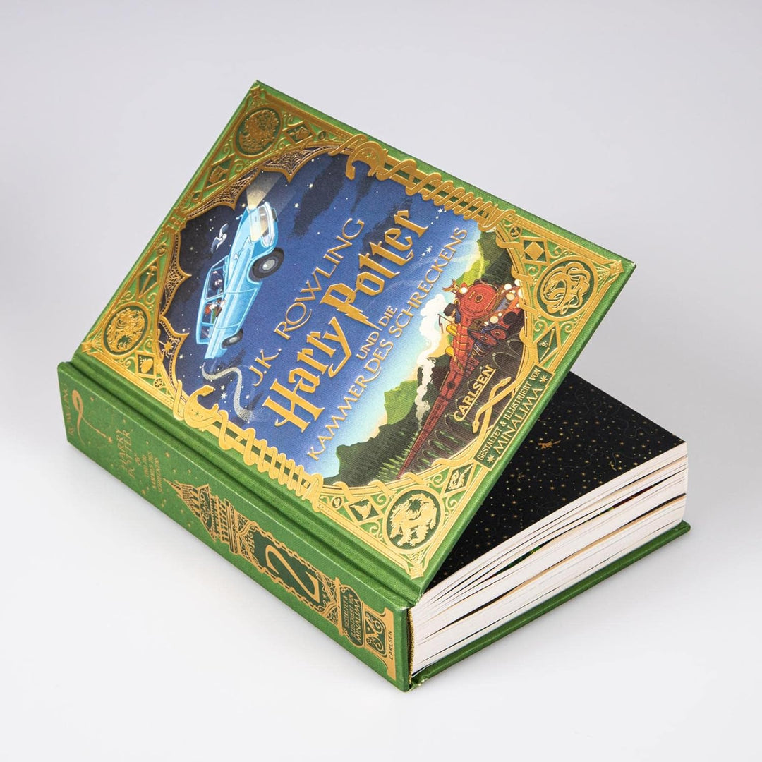 Harry Potter und die Kammer des Schreckens (MinaLima-Edition mit 3D-Papierkunst 2): Farbig illustrie