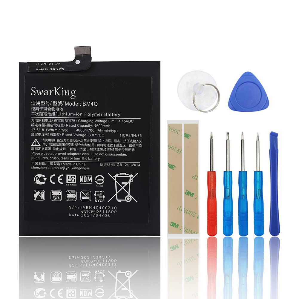 SwarKing Ersatz Akku Kompatibel mit Poco F2 Pro M2004J11G BM4Q with Toolkit