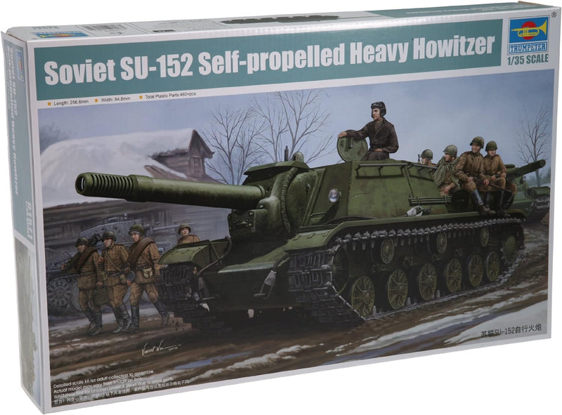 Trumpeter 01571 Modellbausatz Soviet SU-152 Self-propelled Heavy How., Mittel