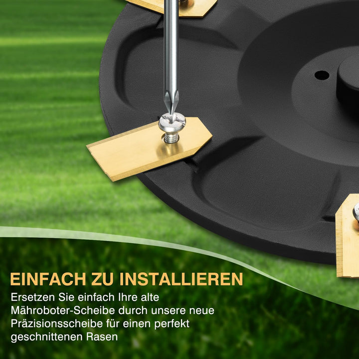 [AUFRÜSTUNG] Messerteller + 6 Stück Klingen Kompatibel mit Segway Navimow i105E, i108E & i110E Mähro