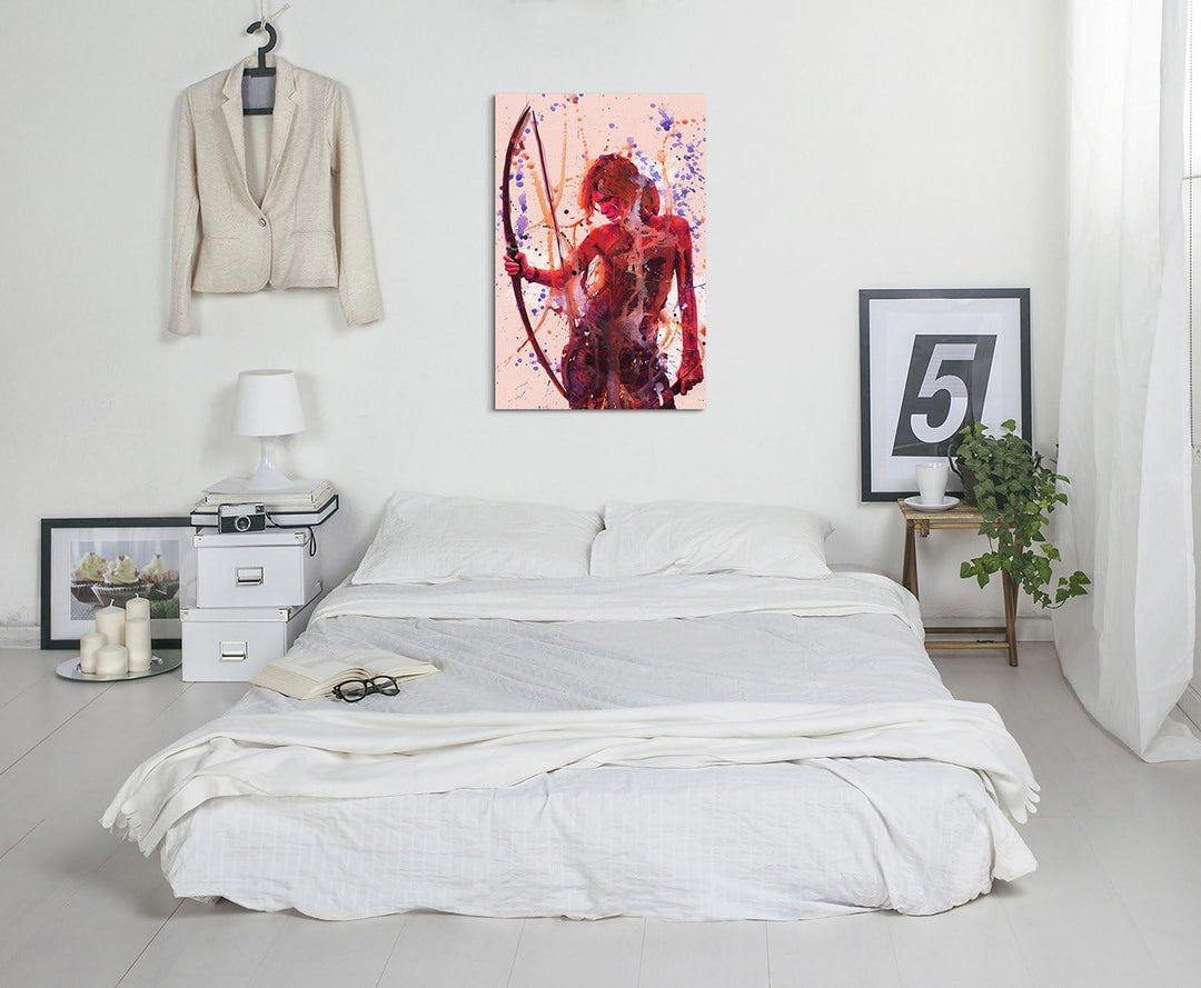 Tomb_Raider_90x60cm Splash Art Paul Sinus Aquarell, Gemälde, Kunstbild auf Leinwand