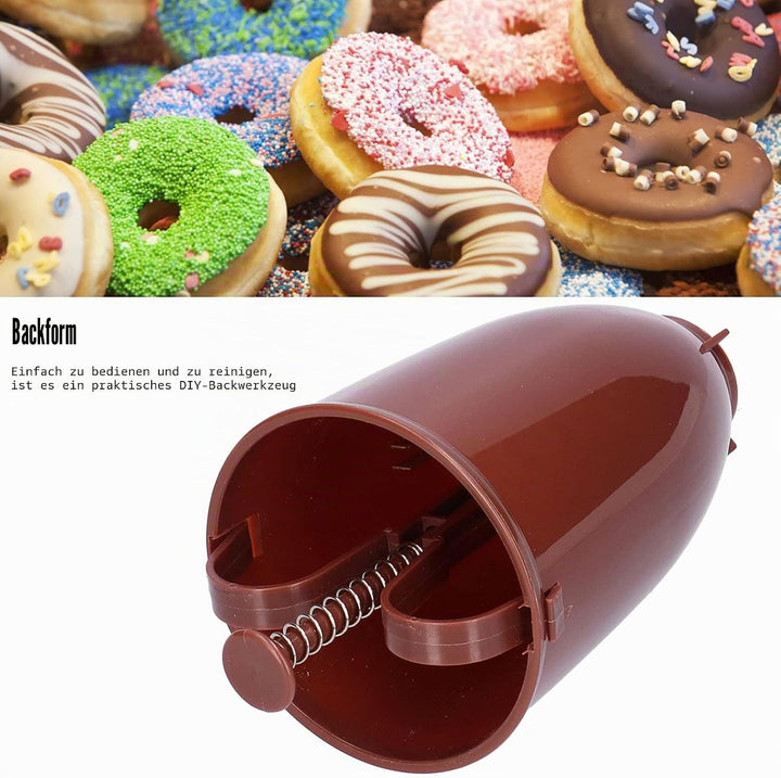 01 Donut Maker, manuelles Küchenwerkzeug zum einfachen Herauslösen von Donuts (braun), Braun