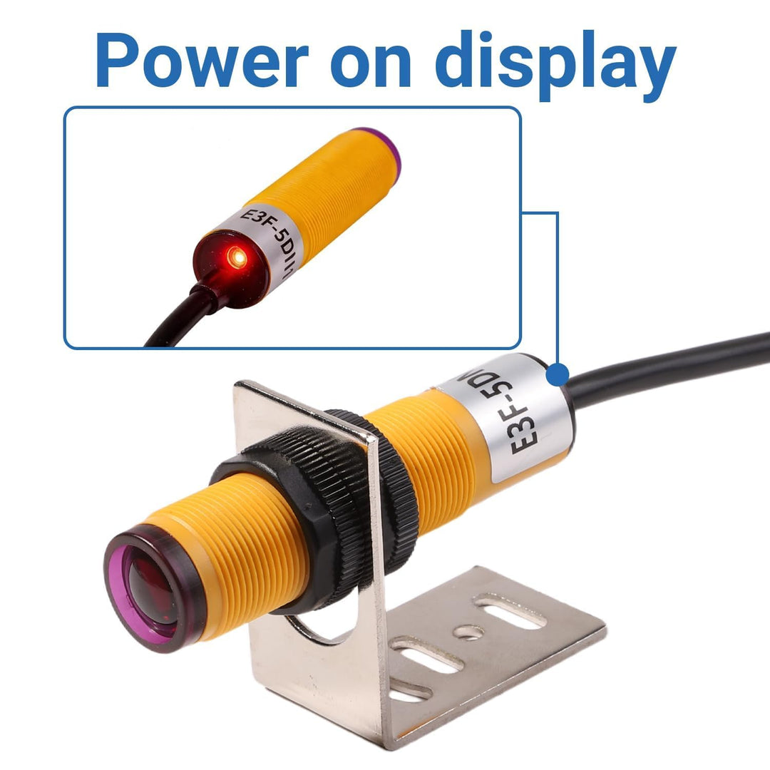 E3F-5DN1-5L kapazitiver sensor, 2 Stück 5m Infrarot Photoelektrischer Sensorschalter Fotoelektrische