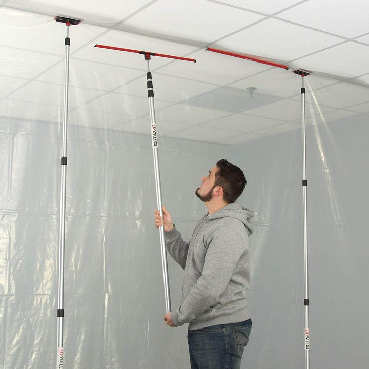 ZIPWALL MS4 Dust Barrier MagStrip Verschluss (4 Stück), Rot