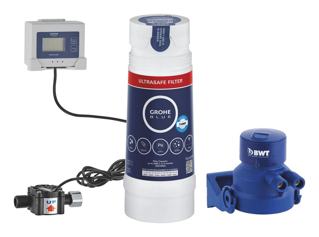 GROHE Blue - Ultrasafe Filter Starter Set (filtert Mikroplastik und Bakterien, reduziert den Bleigeh