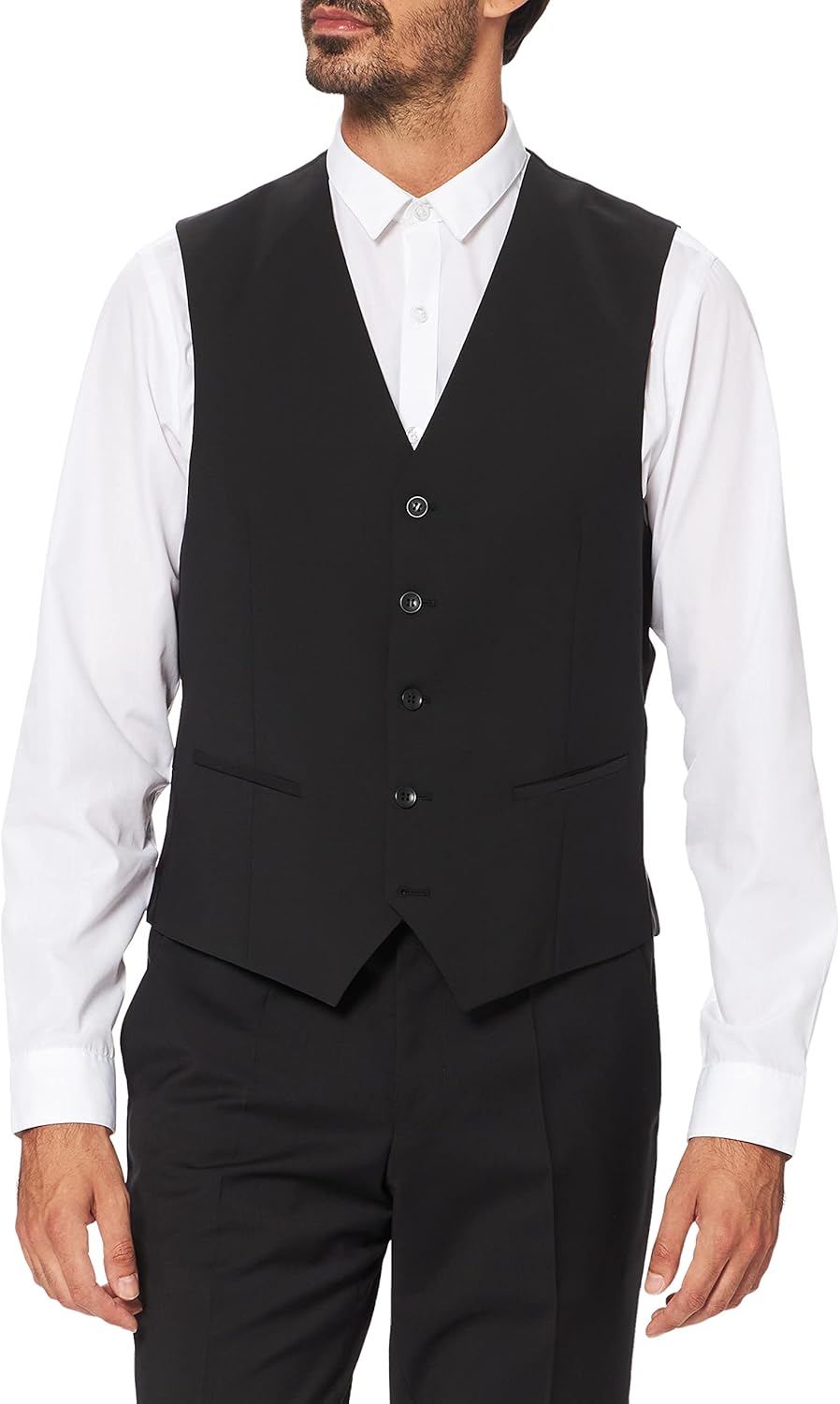 Club of Gents Herren Carlton Anzugweste 54 Schwarz (Schwarz 90), 54 Schwarz (Schwarz 90)