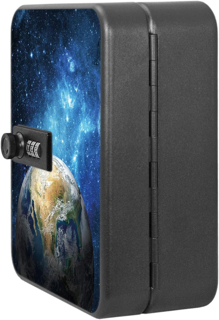 banjado® Burg-Wächter® abschliessbarer Schlüsselkasten mit Motiv Erdkugel für 20 Schlüssel - Schlüss