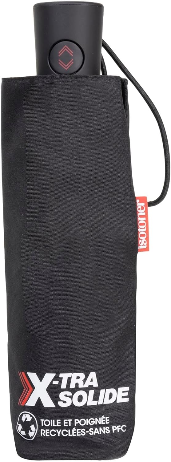 Isotoner Regenschirm Damen X-tra, stabil, automatisches Öffnen und Schliessen, Schwarz, one size, Sc