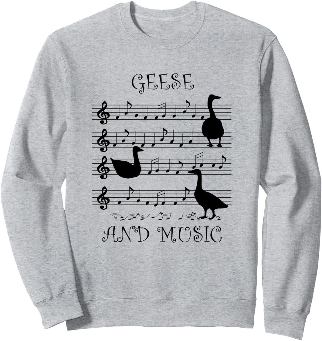 Gänse und Musik Noten Wildlife Gans Natur Sweatshirt