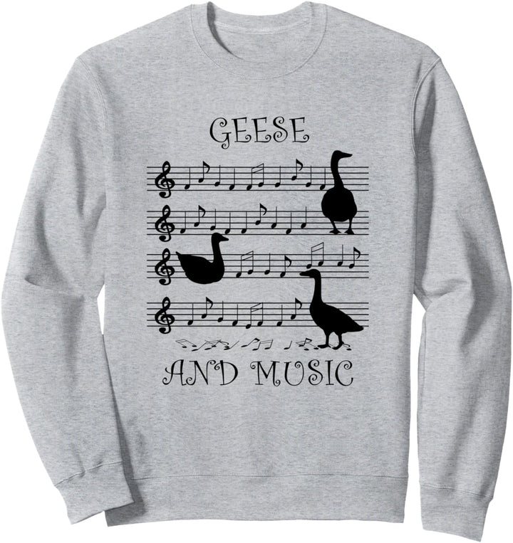 Gänse und Musik Noten Wildlife Gans Natur Sweatshirt