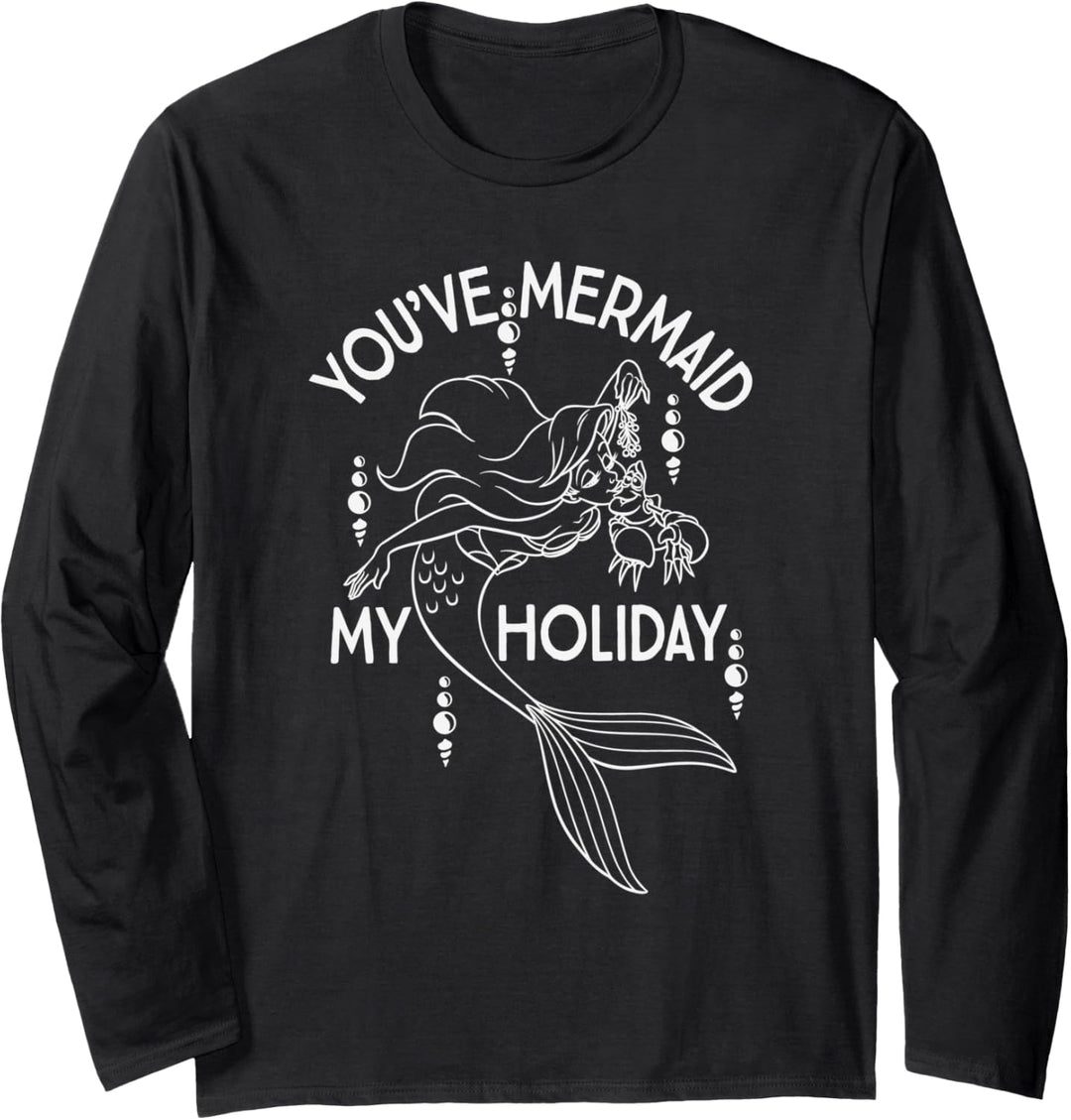 Disney Princess Ariel Sebastian You've Mermaid My Holiday Langarmshirt