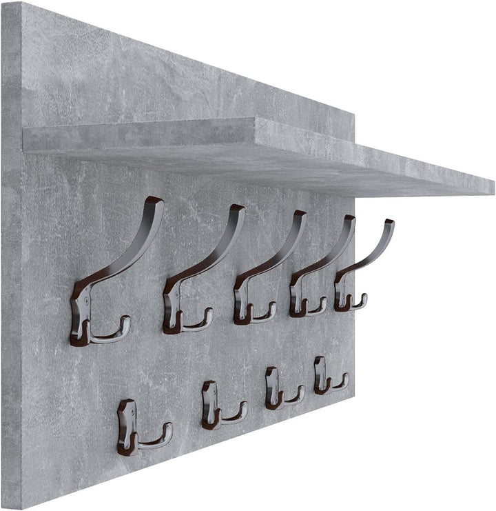 AKKE 40x90 | VERTI Garderobenpaneel Wandgarderobe Garderobe Wandpaneel Kleiderstange CHROM | BETON 9