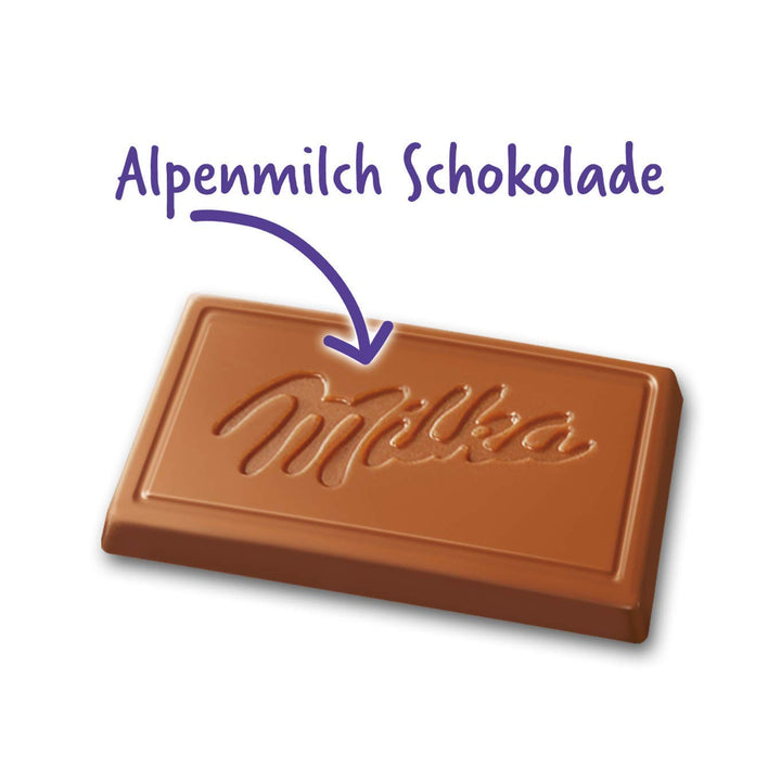 Milka Naps Alpenmilch 1 x 1kg, Zartschmelzende Mini-Schokoladentäfelchen aus feiner Alpenmilchschoko