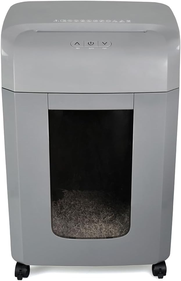 Monolith Aktenvernichter, professionell, hohe Sicherheit, Mikroschnitt, Kapazität 10 Blatt, Heftklam