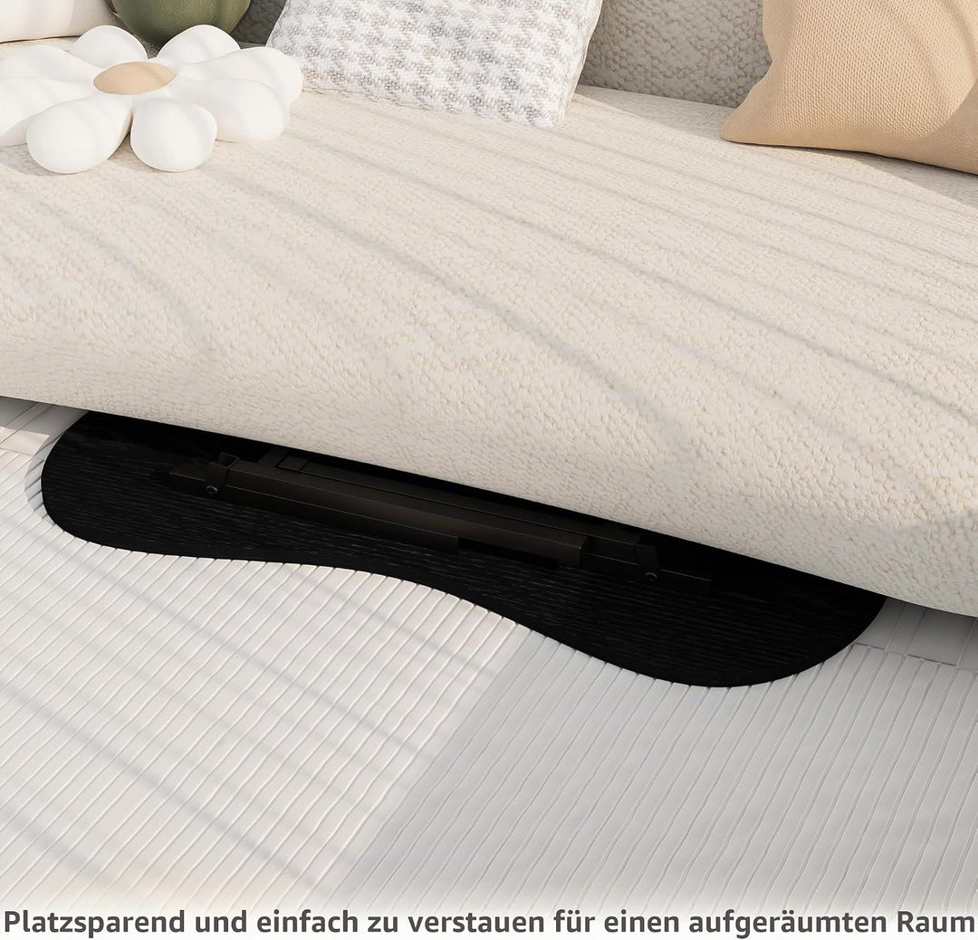 Faltbarer Couchtisch,Mid Century Modern Couchtisch Wohnzimmer Tische,Oval Center Tisch,Kleine Faltba