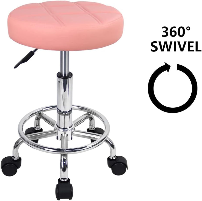 KKTONER Rollhocker mit Pedal (Rosa), Rosa