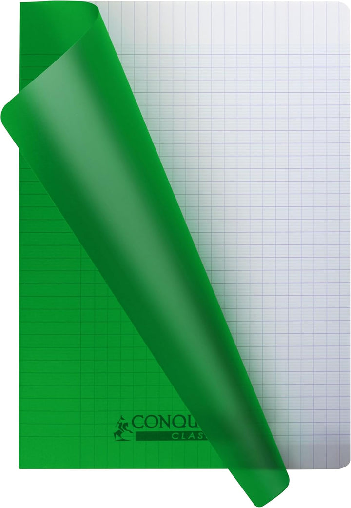 Conquérant, 3 Notizhefte, klassisch, 24 x 32 cm, 96 Seiten, grosse Karos, Seyès-Karos, geheftet, Pol