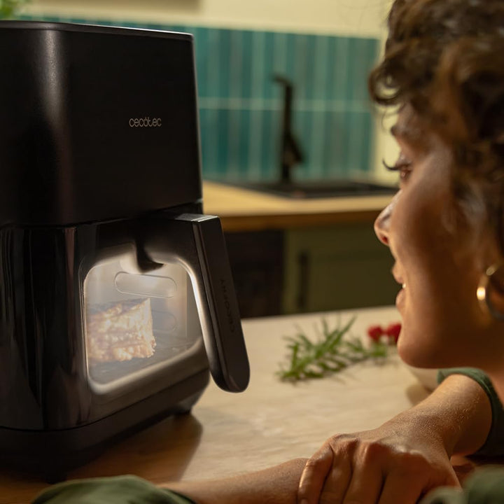 Cecotec Heissluftfritteuse ohne Öl - 4L - Grillplatte - Grill - Doppelte Heizelemente - Air Fryer Ce