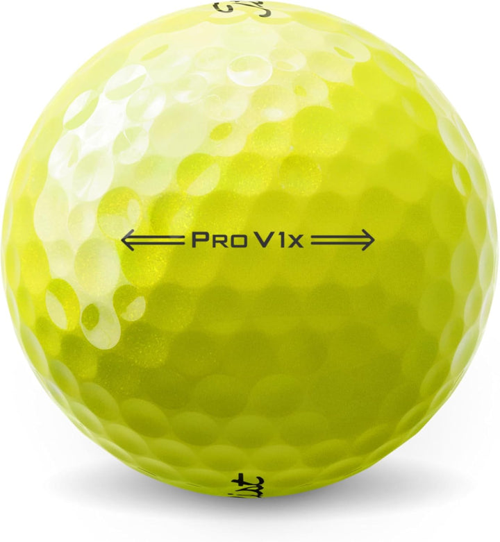 Titleist Pro V1x Golfbälle (EIN Dutzend) Niedrige Ziffern gelb, Niedrige Ziffern gelb