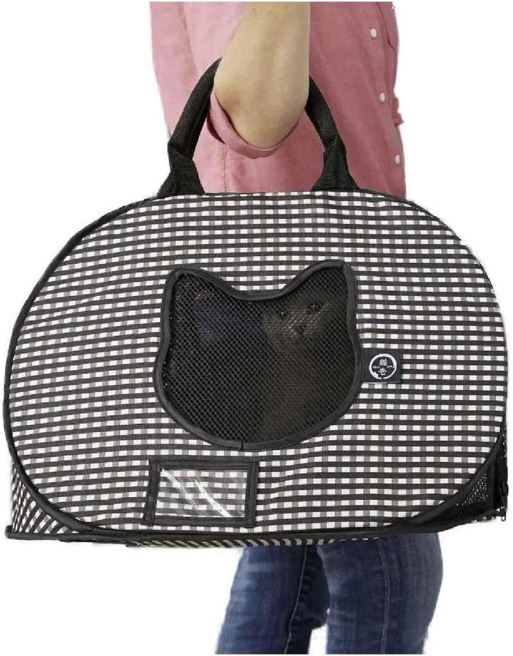 Necoichi Ultralite Transportbox für Katzen, 0,45 kg schwarz Träger, schwarz Träger