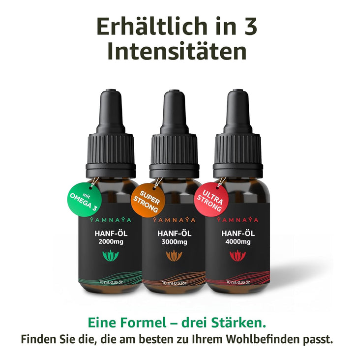 YamnaYa – Premium Hanföl 30% | Kaltgepresst & Vegan | Reines Naturöl Ohne Zusätze | Laborgeprüfte Qu
