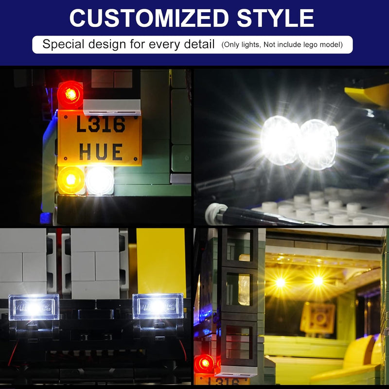 cooldac LED Licht-Kit für Lego 10317 Land Rover Classic Defender 90 Set, Led Beleuchtungs Set Kompat