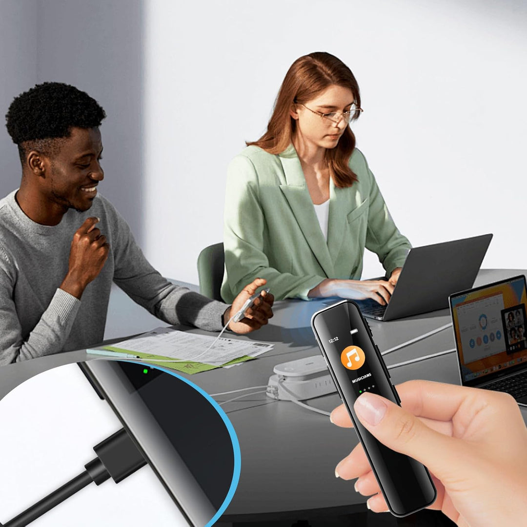 Diktiergerät Mini 64GB, Aufnahmegerät, Digitales Diktiergerät Mit Rauschunterdrückung, Audio Recorde