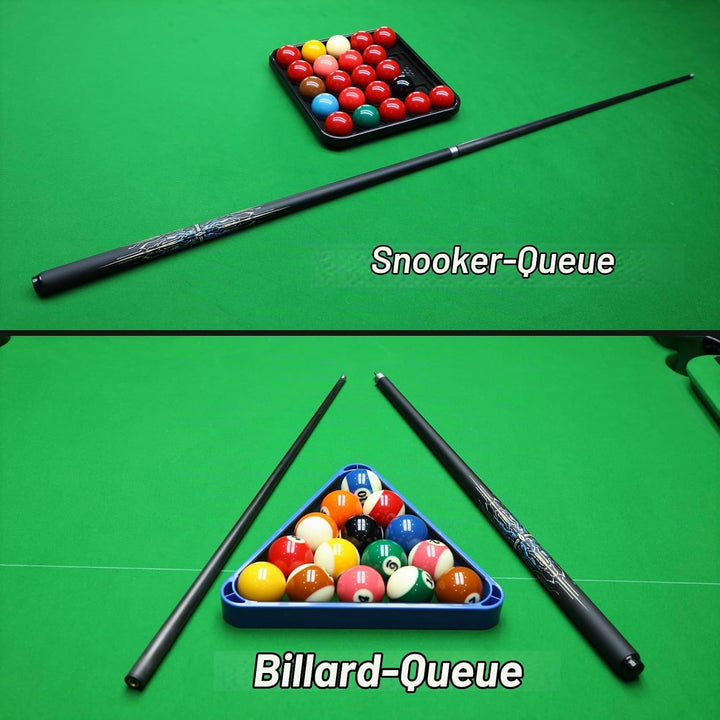 Billardqueue-Stick aus Karbonfaser, 553 ml, professionelle 10 mm Regenbogenspitze, inklusive Queueet