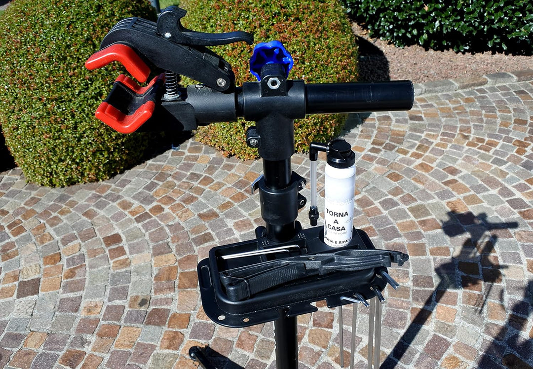 Tacabike Unisex – Erwachsene Fahrrad-Wartenständer Fahrradständer, Schwarz, 105 x 24 x 16 cm