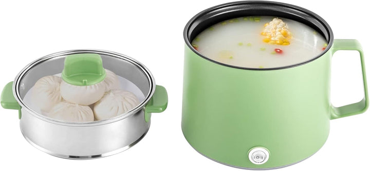 tragbare Antihaft Topf Elektrischer Hot Pot Multikocher Multifunktions-Elektroherd 1.7L Grün mit Dam