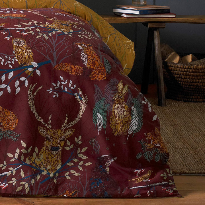 furn. Forest Fauna Bettbezug-Set, rostfarben, Doppelbett Double, W200cm x L200cm (Duvet Cover), W50c