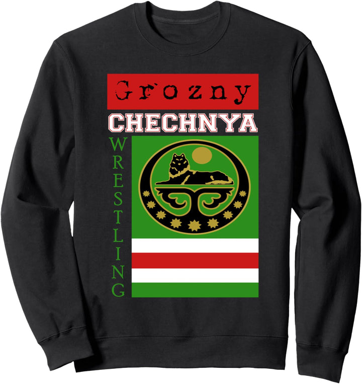 Chechnya Flag, Grozny Chechnya Wrestling, Grozny Chechen Sweatshirt