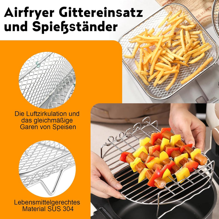 Heissluftfritteuse Zubehör für COSORI Turboblaze Zubehör 6L Airfryer XXL 5,5L 6,4L, Airfryer Zubehör